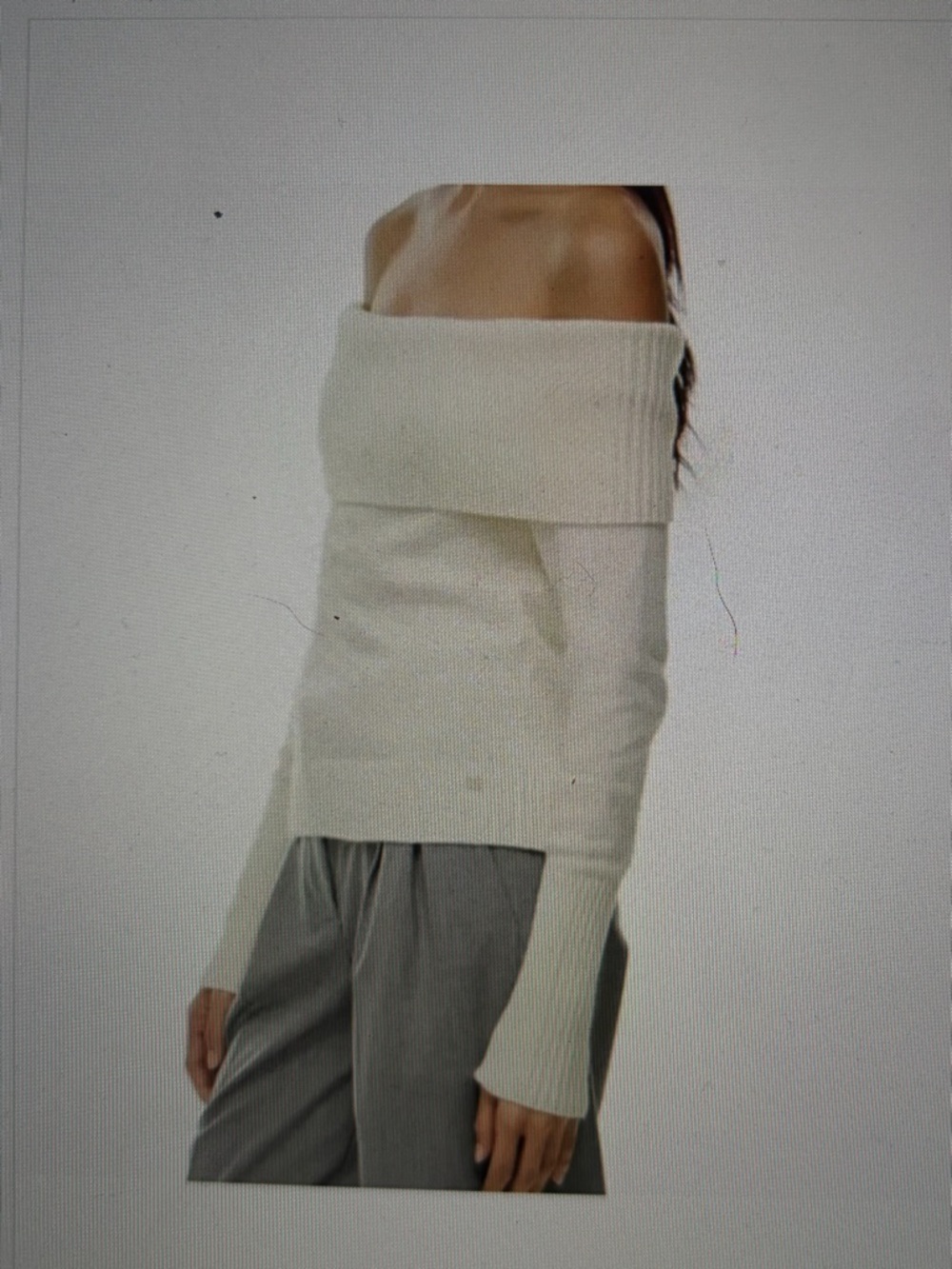 Sunday Best white topaz off shoulder sweater